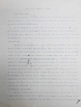 Carta a Emilio Pettoruti, 25/3/1922