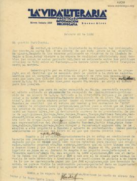 Carta de Samuel Glusberg, 28/2/1930