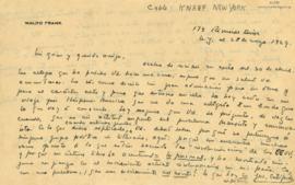 Carta de Waldo Frank, 28/5/1929