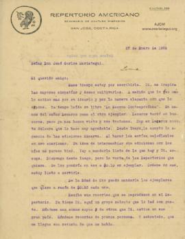 Carta de Joaquín García Monge, 26/1/1926