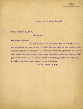 Carta a Gerardo León A., 14/4/1928
