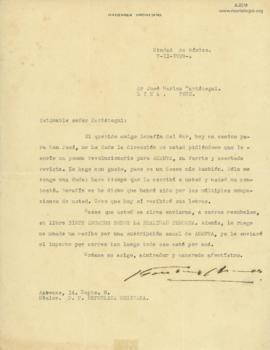 Carta de Baltasar Dromundo, 7/11/1929