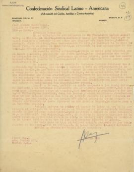 Carta de Jorge Paz, [1929]