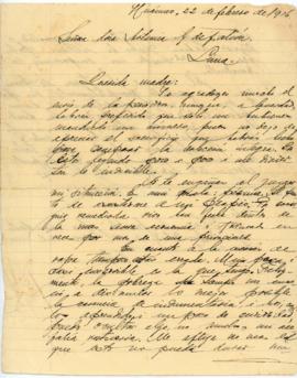 Carta a Artemia G. de Falcón, 22/2/1916