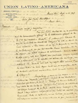 Carta de Fernando Márquez Miranda, 10/5/1927