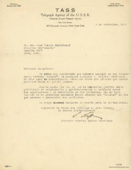 Carta de Stephen Naft ,4/11/1926