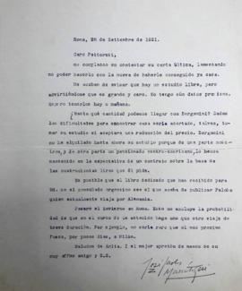Carta a Emilio Pettoruti, 28/9/1921