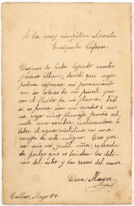 Carta de Dora Mayer , 05/1904