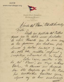 Carta a Bertha Molina (Ruth),18/10/1919