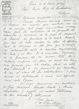 Carta a Emilio Roig de Leuchsenring, 24/10/1926