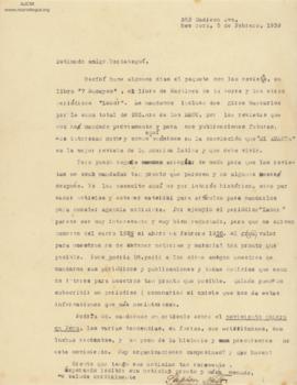 Carta de Stephen Naft, 5/2/1930