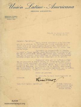 Carta de Fernán Cisneros, 22/1/1928
