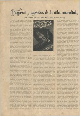 "El sargento Grischa", por Arnold Zweig [Recorte de prensa]
