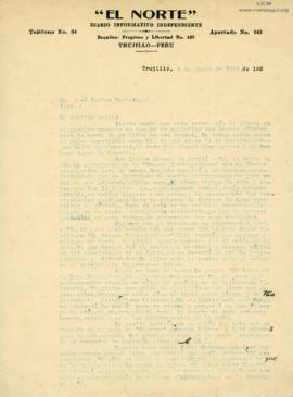 Carta de Alcides Spelucin, 6/6/1926