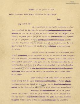 Carta a Pedro Ruíz Bravo, 25/6/1918