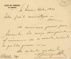 Carta de Fernando Binvignat, 1930