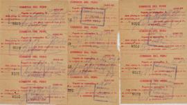 Recibos de envío a través del servicio de Correos del Perú, 01/1930