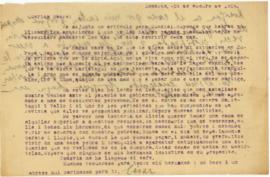 Carta a Artemia G de Falcón, 24/1/1924