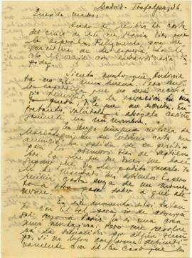 Carta a Artemia G de Falcón, 30/10/1923