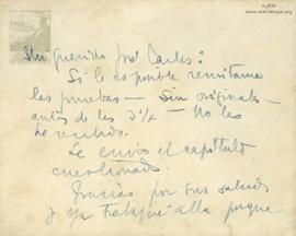 Tarjeta de Luis Alberto Sánchez, 3/1930