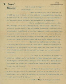 Carta a Bertha Molina (Ruth), 26/4/1916