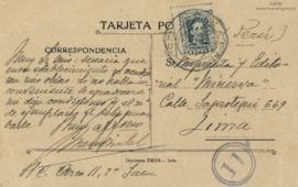 Carta de Federico de Mendizabal, 1929