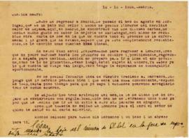 Carta a Artemia G de Falcón, 12/9/1924