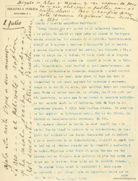 Carta de Gamaliel Churata (Arturo Peralta Miranda), 2/7/1927