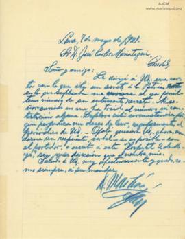 Carta de Domingo Martínez Luján, 7/5/1927