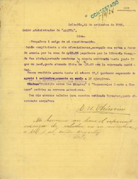 Carta de Autor no identificado, 22/9/1928