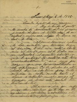Carta de Amalia La Chira, 8/5/1925