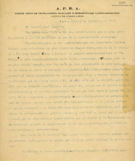 Carta de Oscar Herrera,6/12/1927