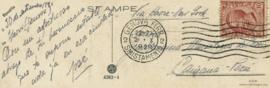 Tarjeta Postal a Guillermina Mariátegui de Cavero, 30/9/1920