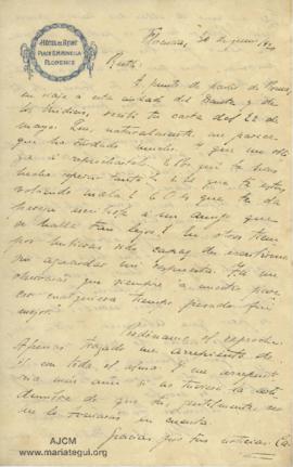 Carta a Bertha Molina (Ruth), 30/6/1920