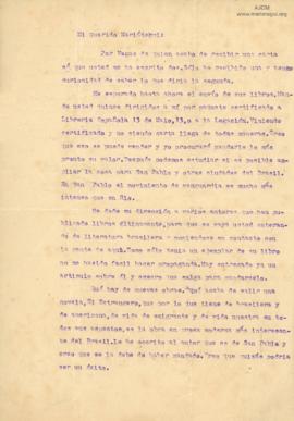 Carta de Enrique Bustamante y Ballivian, 6/1926