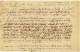 Carta a Artemia G de Falcón, 9/2/1924