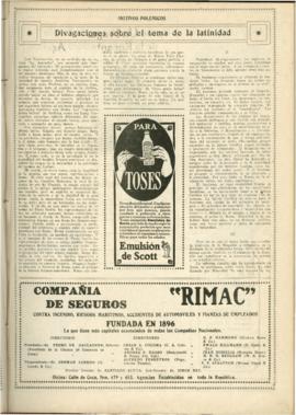 Divagaciones sobre el tema de la latinidad [Recorte de prensa]