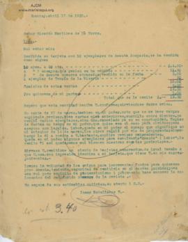 Carta de Isaac Batallanos H., 17/4/1930