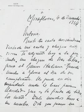 Carta a Victoria Ferrer, 4/12/1924