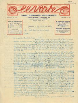 Carta de Alcides Spelucin, 6/10/1926