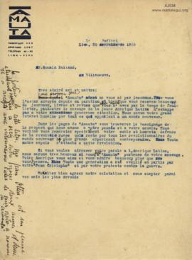 Carta a Romain Rolland, 20/7/1928