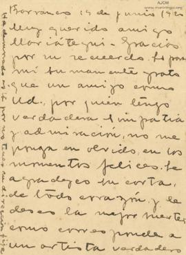 Carta de José María Eguren, 14/6/1920