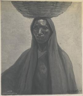 Reproducción fotográfica de un óleo "Negra Tamalera" de José Sabogal