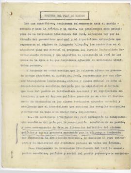 Esquema del Plan de México, 22/1/1928