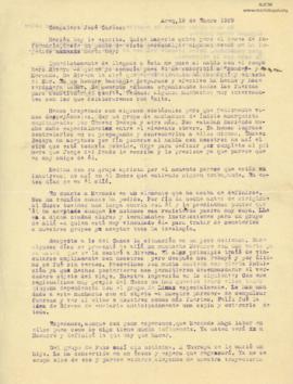 Carta de J. D. Montesinos, 19/1/1929