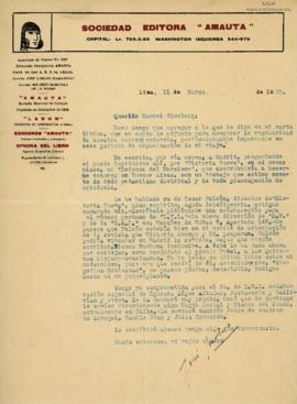 Carta a Samuel Glusberg, 11/3/1930