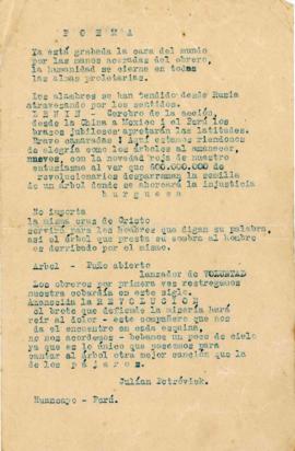 Poema de Julian Petrovick, [1927]