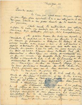 Carta a Artemia G de Falcón, 21/12/1922