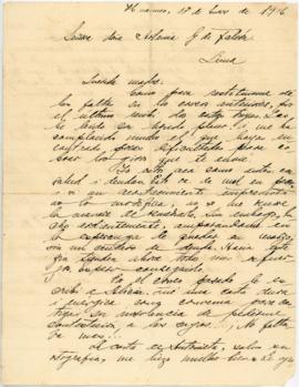 Carta a Artemia G. de Falcón, 18/01/1916