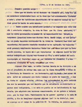 Carta de Emilio Vásquez,15/10/1928